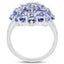 4.62 Carat Genuine Tanzanite Sterling Silver Engagement Ring