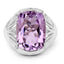 Bague en argent sterling avec améthyste véritable de 10,02 carats