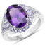 Bague en argent sterling de 5,90 carats en améthyste et tanzanite véritable