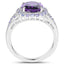 Bague en argent sterling de 5,90 carats en améthyste et tanzanite véritable