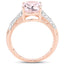 14K Rose Gold Plated Kunzite and Zircon Engagement Ring