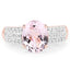 14K Rose Gold Plated Kunzite and Zircon Engagement Ring