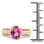 14K Yellow Gold Plated 3.32 Carat Rhodolite and White Topaz Ring