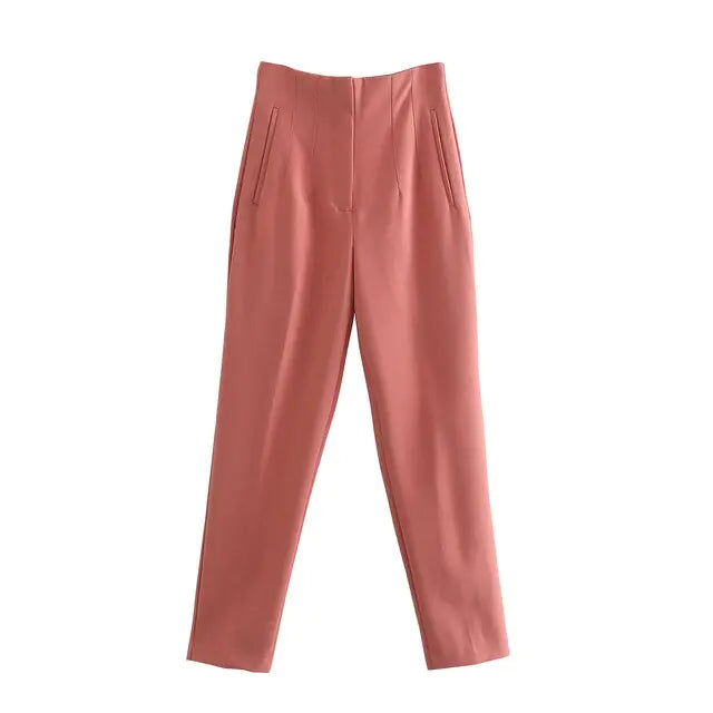 Pantalons Droits Chic pour Femme de Bureau