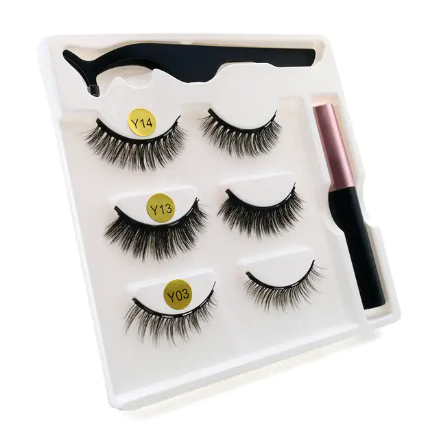 Premium 3D False Eyelashes with Magnetic Eyeliner