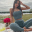 Conjunto de Top Corto y Leggings de Gimnasio Premium