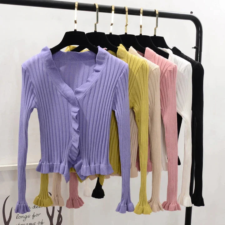 Cardigans à volants élégants pour femmes