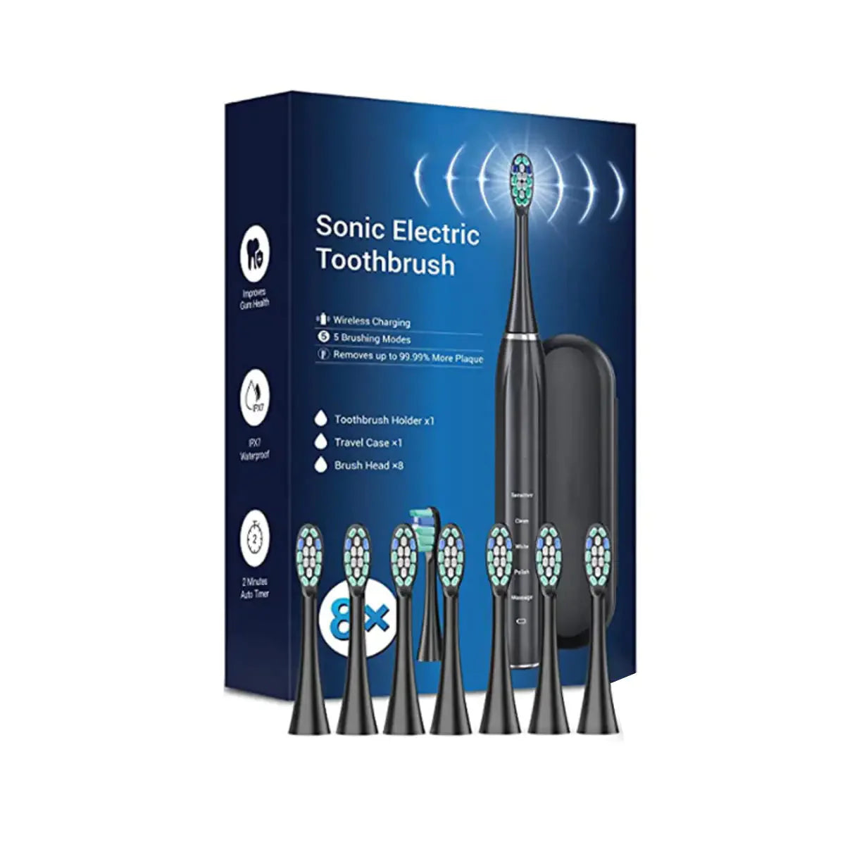 Brosse à dents Smart Sonic Dental Care avec 8 têtes de brosse
