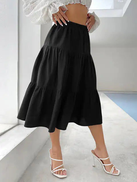 Falda Midi con Volantes Olga