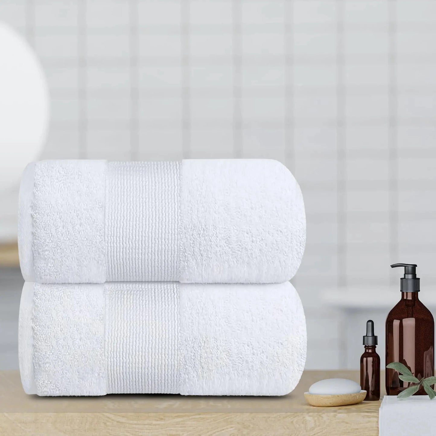 Resort Collection Soft Bath Sheets Towels Set of 2 - Oversize 35x70 in
