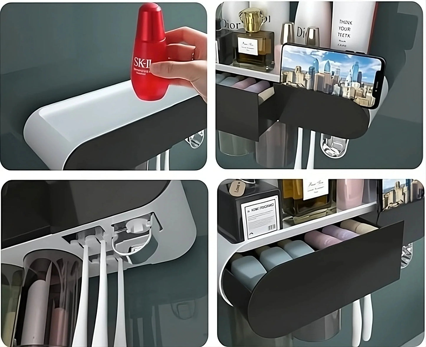Organisateur de brosse à dents et de cosmétiques pratique