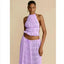 2-Piece Chic Halter Dress Suit Set