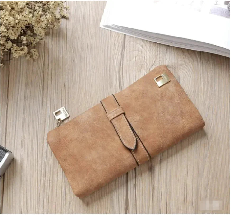 Portefeuille Long en Cuir pour Femme avec Fermeture Éclair