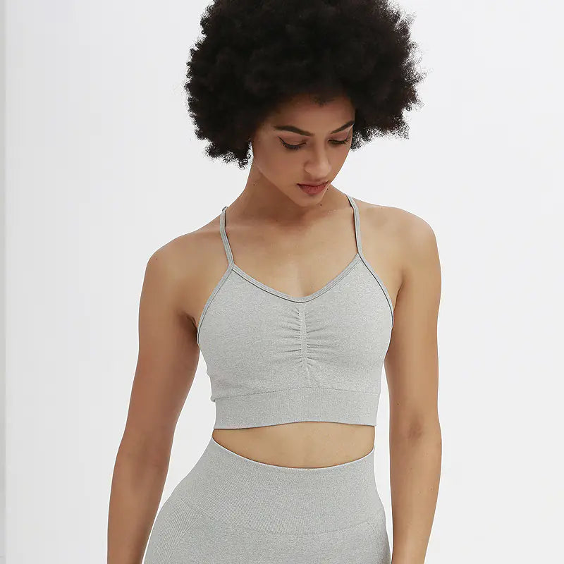 Crop Top et Brassière de Yoga Transfrontalier - Vêtements de Sport Élégants