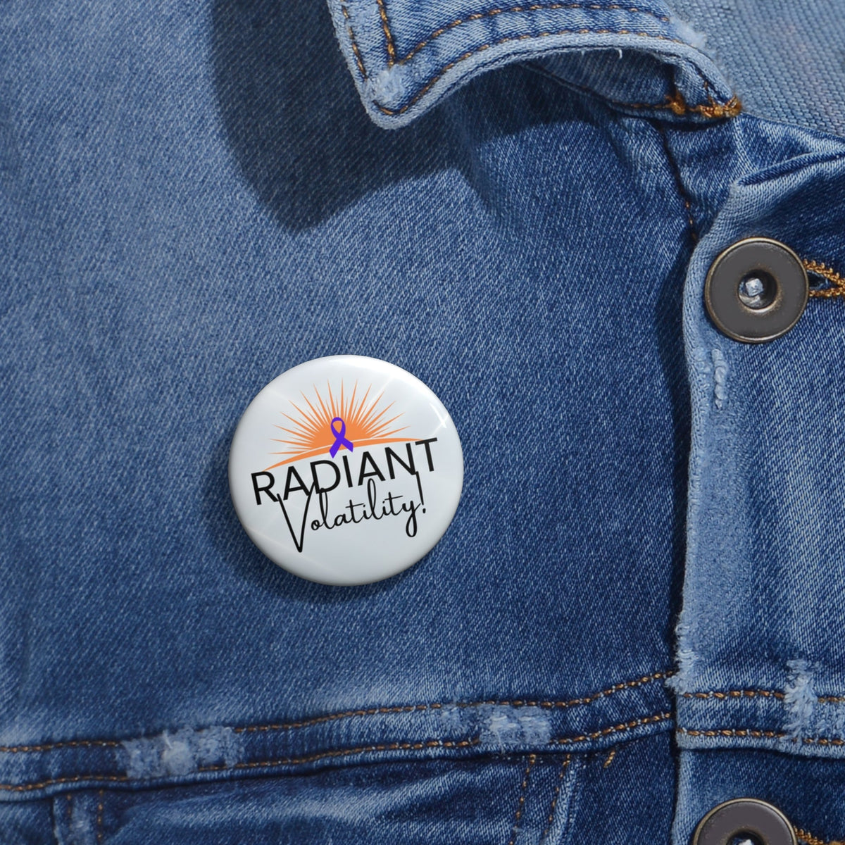 Radiant Volatility Pinback Button