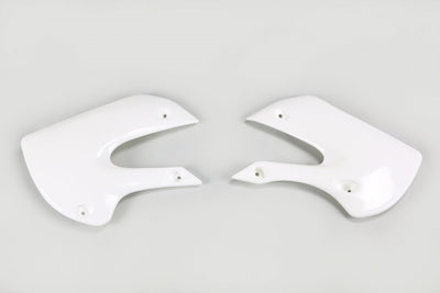 UFO Plast Radiator Covers - White 047 for Kawasaki