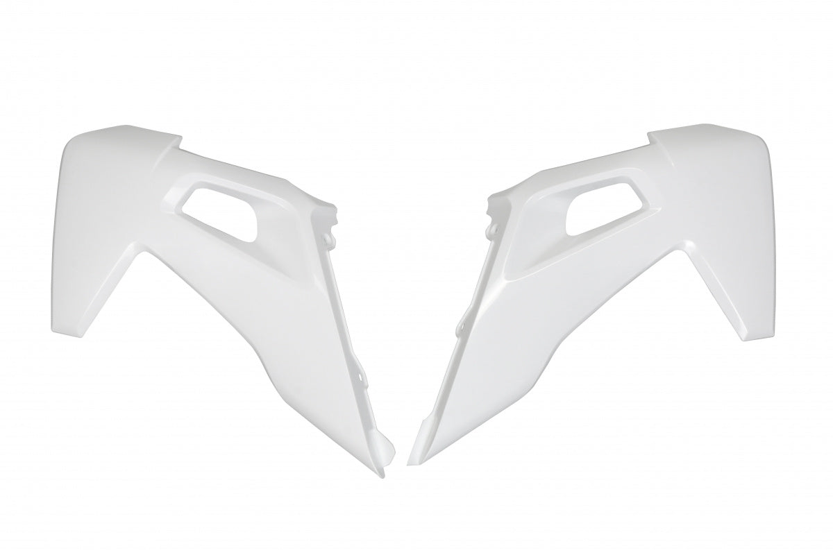 Premium White Radiator Covers for Husqvarna TC, TE, FC, and FE Models - Korvel