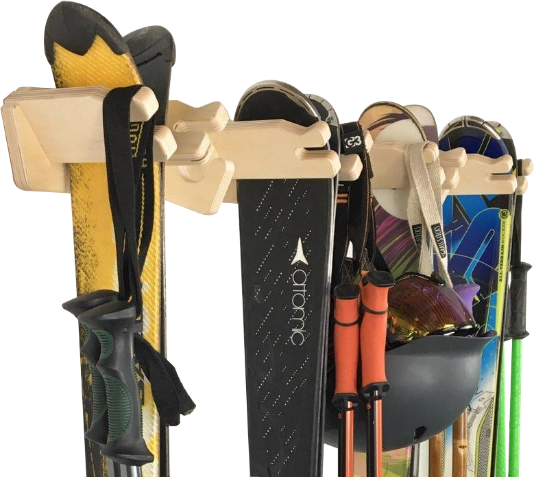 The Apres Vertical Ski Wall Rack