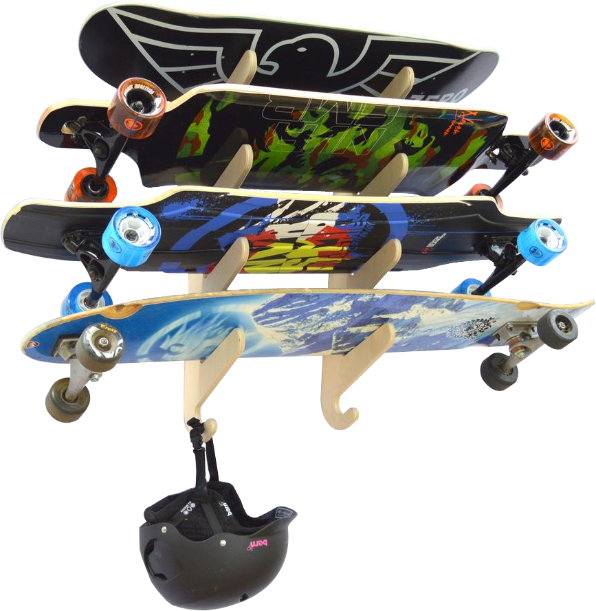 Annex Adjustable Skateboard Wall Rack - Space-Saving Design - Korvel