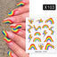 Rainbow Wave Love Heart Pattern Nail Art Decals