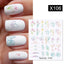 Rainbow Wave Love Heart Pattern Nail Art Decals