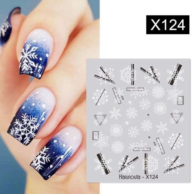 Rainbow Wave Love Heart Pattern Nail Art Decals
