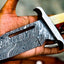 Texan Rambo Bowie Knife - Exquisite Handmade Damascus with Unique Wood & Bone Handle - Korvel