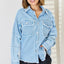 Raw Hem Dropped Shoulder Denim Top - Korvel