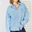 Raw Hem Dropped Shoulder Denim Top - Korvel