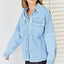 Raw Hem Dropped Shoulder Denim Top - Korvel