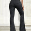 Raw Hem High Waist Flare Jeans - Korvel
