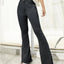 Raw Hem High Waist Flare Jeans - Korvel