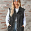 Raw Hem Sleeveless Button Up Denim Jacket - Korvel