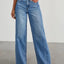 Raw Hem Wide Leg Jeans - Korvel