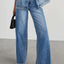 Raw Hem Wide Leg Jeans - Korvel