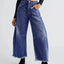 Raw Hem Wide Leg Jeans with Pockets - Korvel