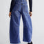 Raw Hem Wide Leg Jeans with Pockets - Korvel
