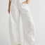 Raw Hem Wide Leg Jeans with Pockets - Korvel