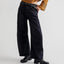 Raw Hem Wide Leg Jeans with Pockets - Korvel