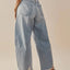 Raw Hem Wide Leg Jeans with Pockets - Korvel