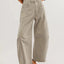 Raw Hem Wide Leg Jeans with Pockets - Korvel