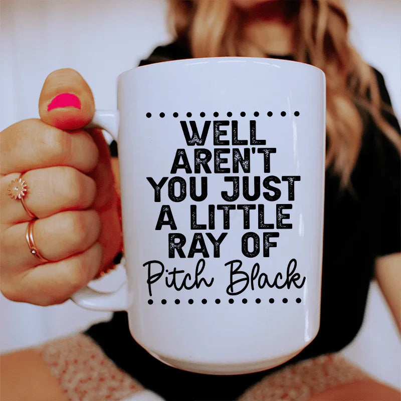 Taza de cerámica Ray Of Pitch Black de 15 oz