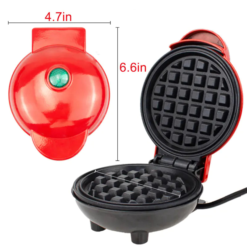 Mini Waffle Maker Eléctrico para Delicias Rápidas y Fáciles
