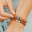 Pulsera de Adulto de Ámbar Báltico Cognac Crudo y Amatista