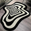 Elegante Alfombra de Sala de Estar en Blanco y Negro