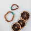 Bracelet pour adulte en ambre baltique cognac brut et amazonite