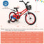 Bicicleta para Niños de 18 Pies con Ruedas de Entrenamiento Removibles - Rojo
