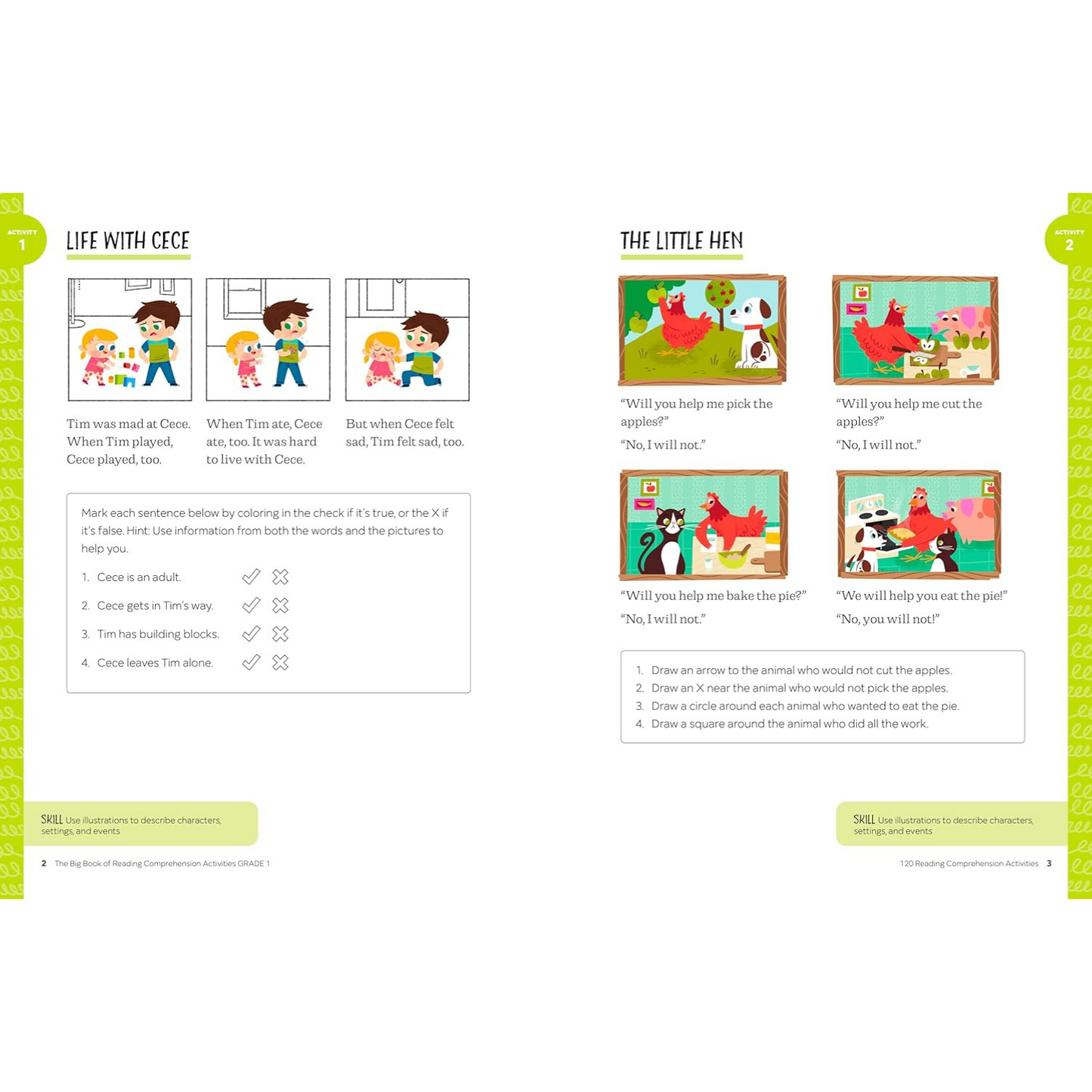 The Big Book of Reading Comprehension Activities, Grade 1 (Spiral Bound) - Korvel