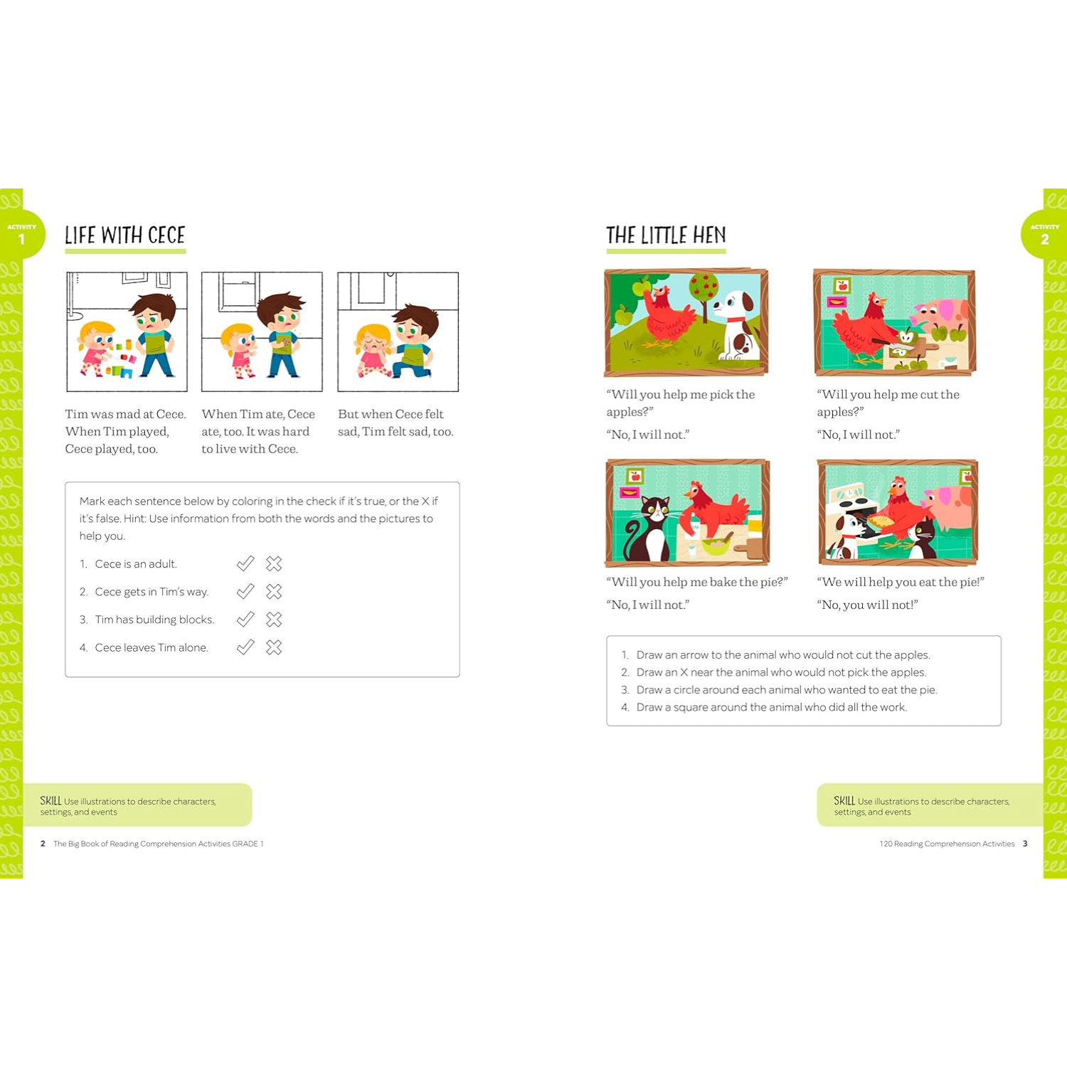 The Big Book of Reading Comprehension Activities, Grade 1 (Spiral Bound) - Korvel