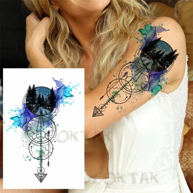 Realistic Temporary Tattoos - Space & Animal Designs